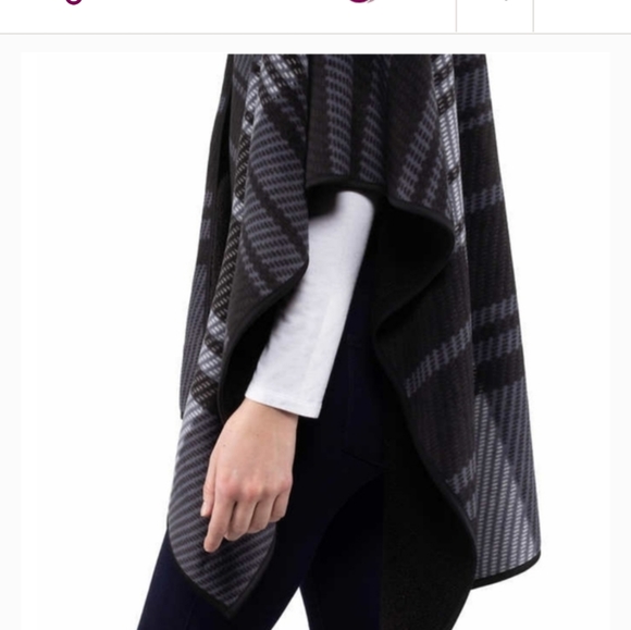 Ike Behar Ladies' Reversible Wrap shawl High Pile Fleece - Picture 6 of 8